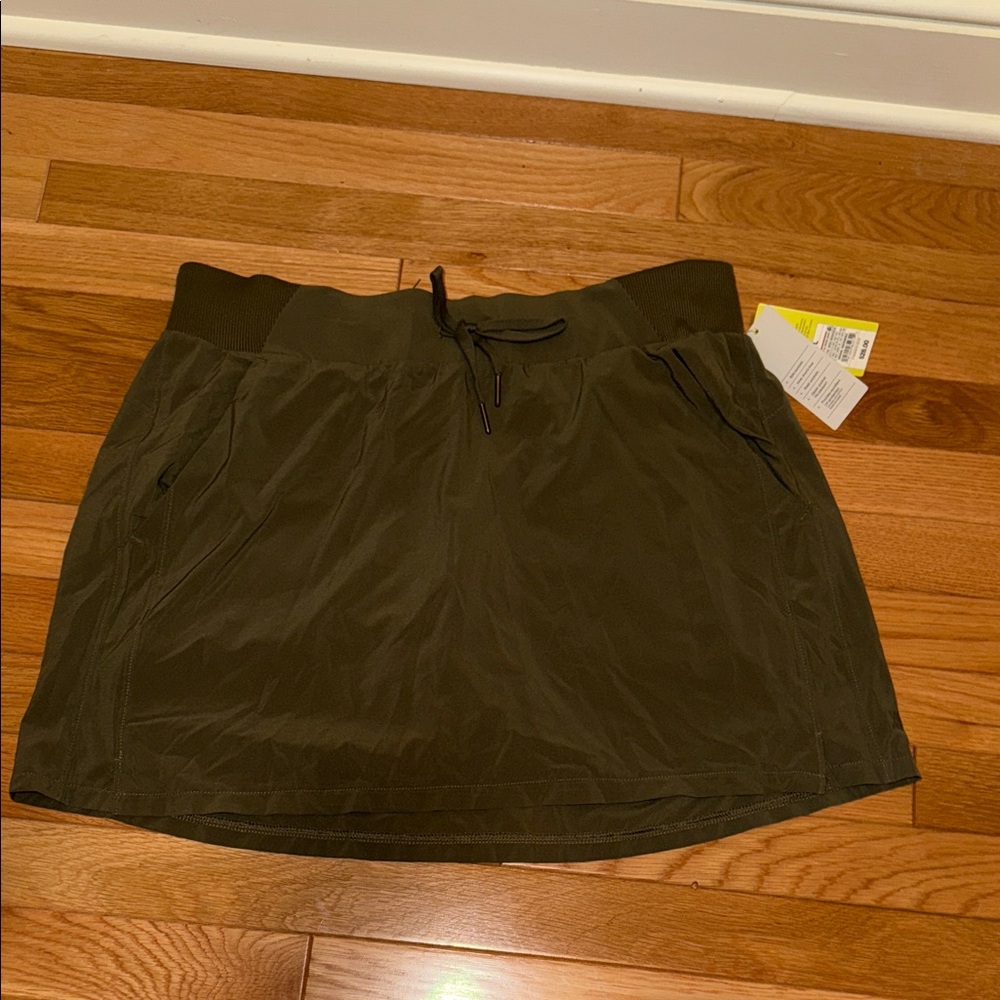 All in Motion Olive Skirt with Adjustable Waist